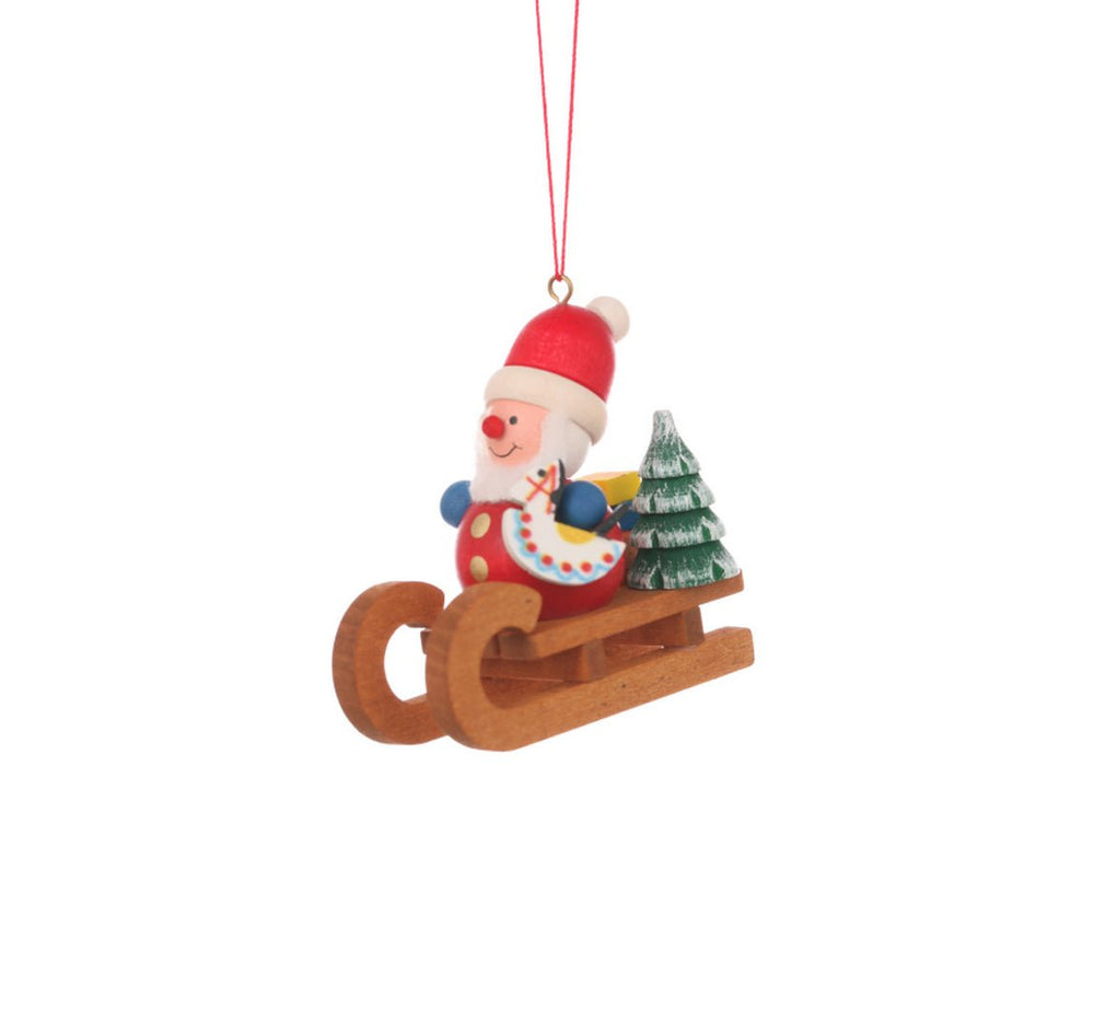 ULB - 100929 - Ulbricht Baumschmuck 'Weihnachtsmann auf Schlitten - 5.8cm' 2023