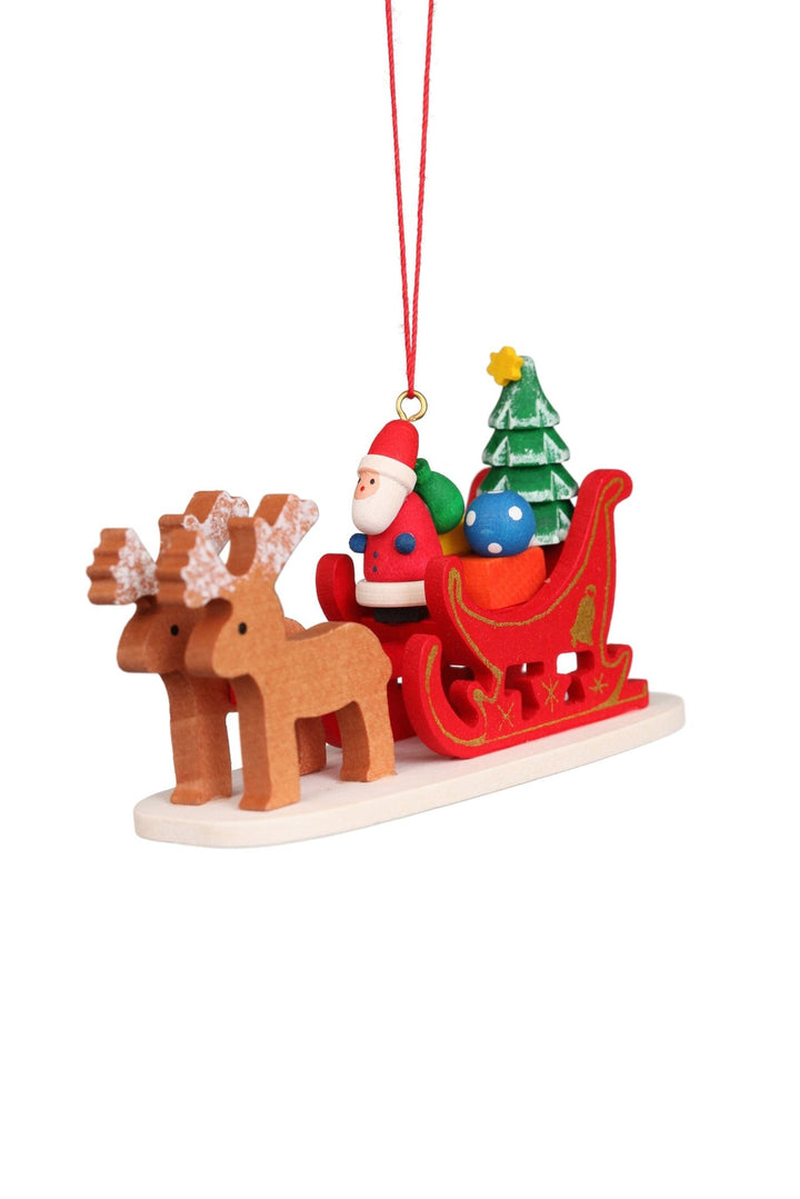 ULB - 100636 - Ulbricht Baumschmuck 'Weihnachtsmann im Rentierschlitten - 5.6cm' 2017
