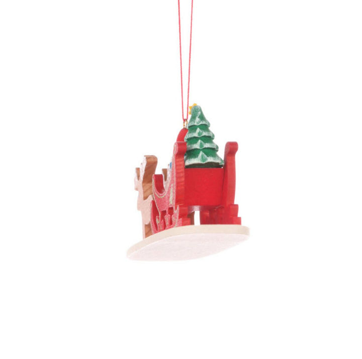 ULB - 100636 - Ulbricht Baumschmuck 'Weihnachtsmann im Rentierschlitten - 5.6cm' 2017