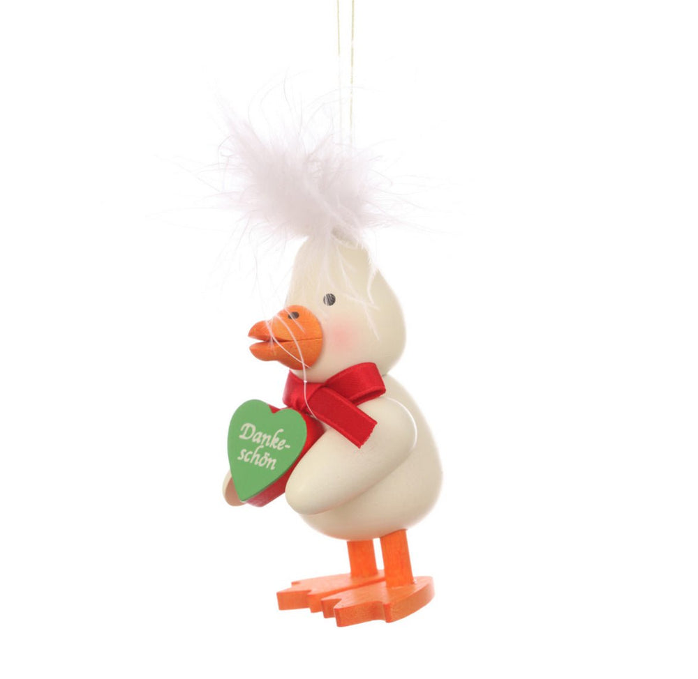 ULB - 110709 - Ulbricht Osterschmuck 'Federentlein Dankeschön - 10cm' 2023