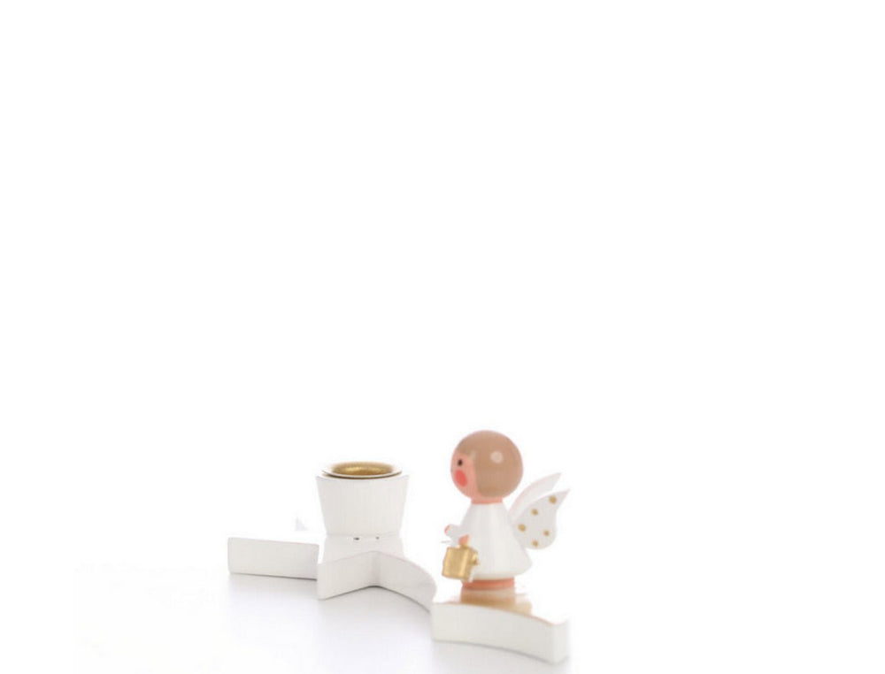 ULB - 060014 - Ulbricht Tischlicht 'Leuchter Engel auf Komet weiss - 3cm' -