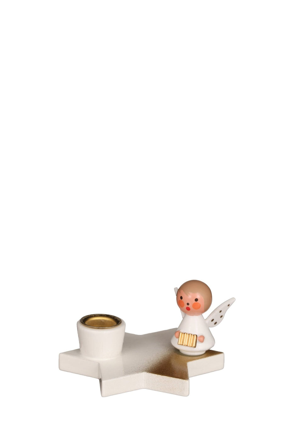 ULB - 060010 - Ulbricht Tischlicht 'Leuchter Engel auf Stern weiss - 3cm' -