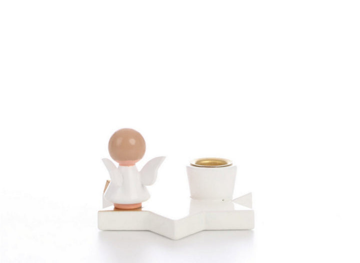 ULB - 060010 - Ulbricht Tischlicht 'Leuchter Engel auf Stern weiss - 3cm' -