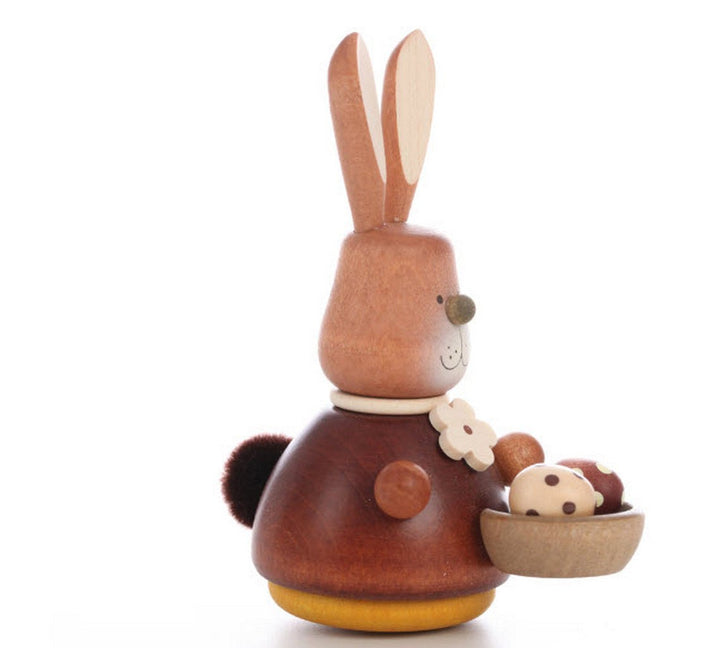 ULB - 150109 - Ulbricht Wackelmännchen - Wackelhase mit Eierkorb natur - 9.8cm