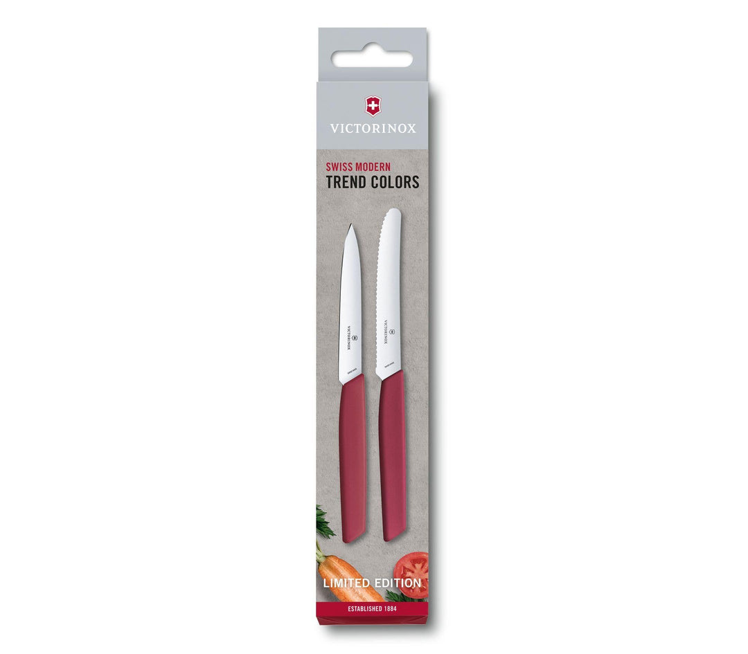 VX6.9096.2L4 - Victorinox - Swiss Modern Gemüsemesser - Set, 2 - teilig - Berry