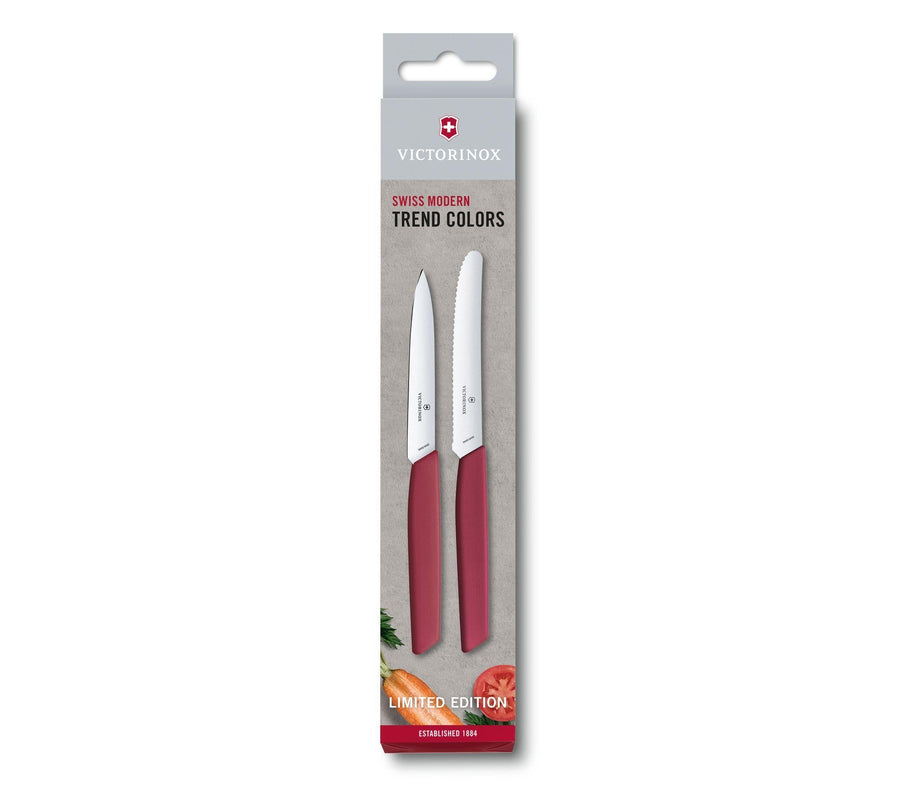 VX6.9096.2L4 - Victorinox - Swiss Modern Gemüsemesser - Set, 2 - teilig - Berry
