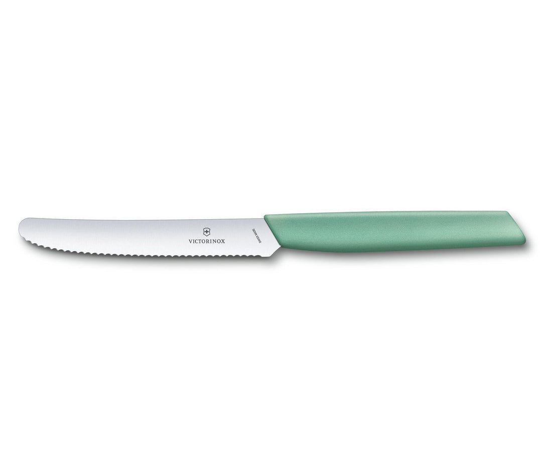 VX6.9006.11W41 - Victorinox - 'Swiss Modern Tomaten - Tafelmesser, Wellenschliff, 11cm, mint'