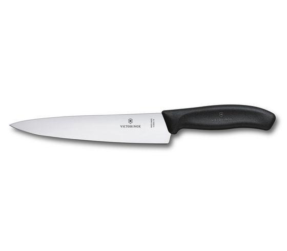 VX6.8003.19B - Victorinox - 'SwissClassic, Tranchiermesser, normaler Schliff, 19 cm, schwarz, auf Blister'