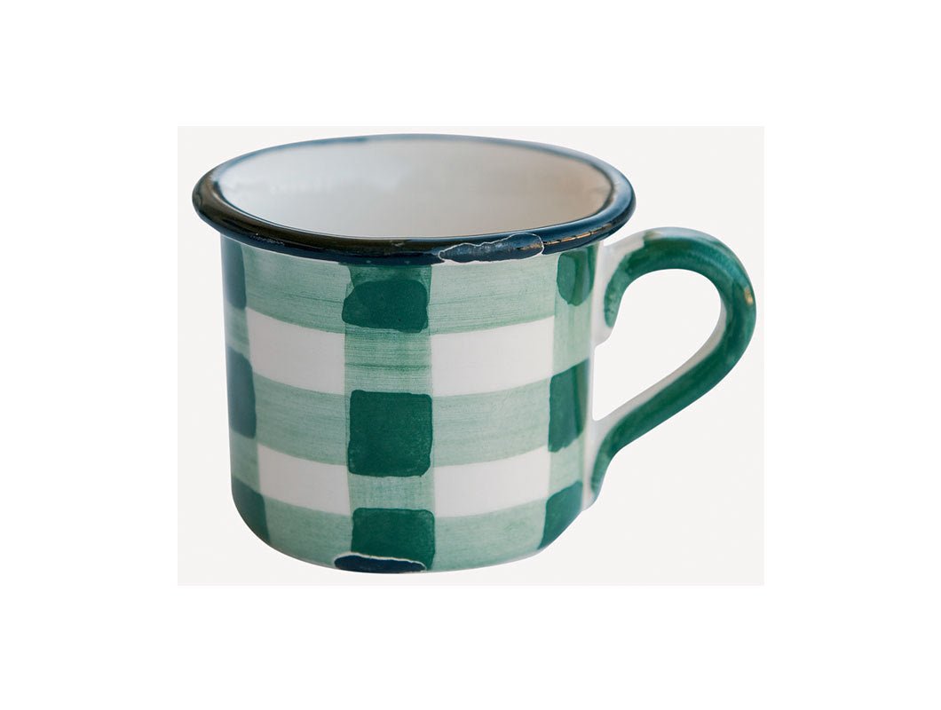 Virginia Casa - Tovaglia 'Espressotasse - Höhe 4cm - verde'-A251AC_Tovaglia_quadrettiVerde