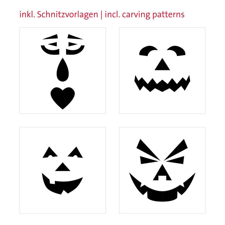 WST - 51282260 - Westmark 'Kürbis Schnitz - Set »Halloween« 4 tlg., mit Schnitzvorlagen'