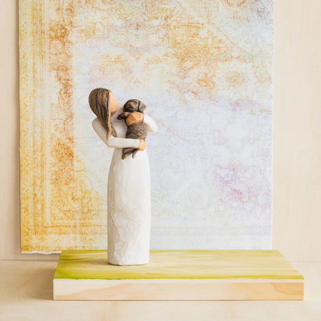 WT - 28040 - Willow Tree Figur 'Adorable You (dark dog) - Du bist bezaubernd 19,5 cm'