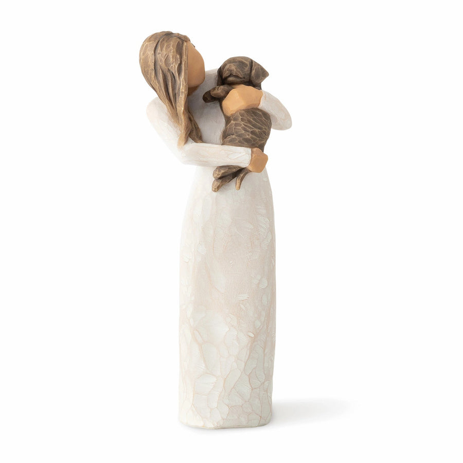 WT - 28040 - Willow Tree Figur 'Adorable You (dark dog) - Du bist bezaubernd 19,5 cm'