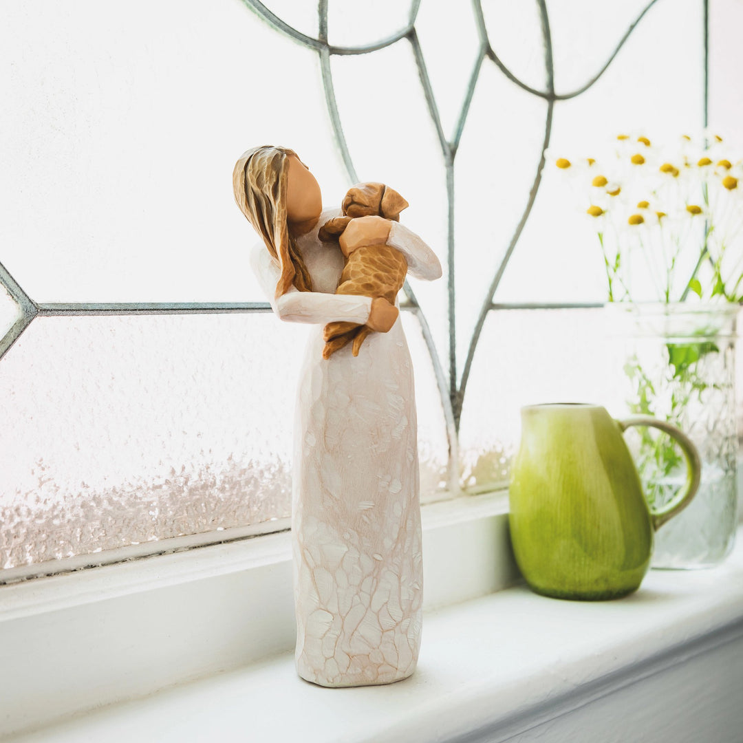 WT - 28039 - Willow Tree Figur 'Adorable You (golden dog) - Du bist bezaubernd 19,5 cm'