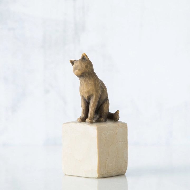WT - 27684 - Willow Tree Figur 'Love my Cat (dark) - Ich liebe meine Katze 7,5cm'