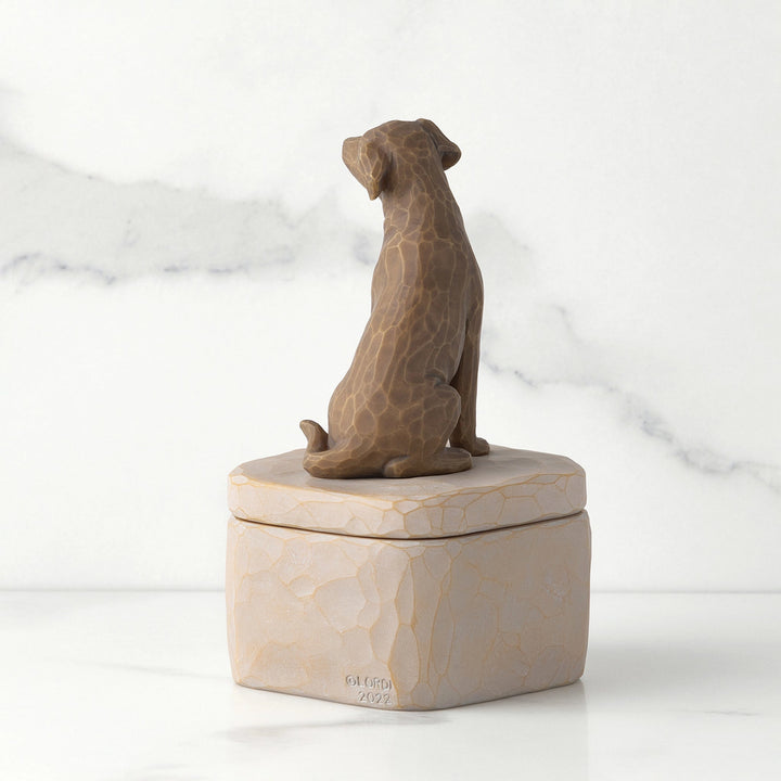 WT - 28177 - Willow Tree Figur 'Love my Dog (Dark) Box - Liebe meinen Hund h 12.7cm' 2023