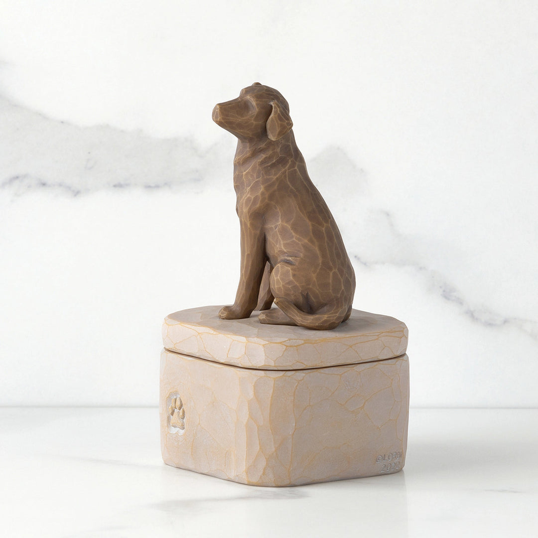WT - 28177 - Willow Tree Figur 'Love my Dog (Dark) Box - Liebe meinen Hund h 12.7cm' 2023