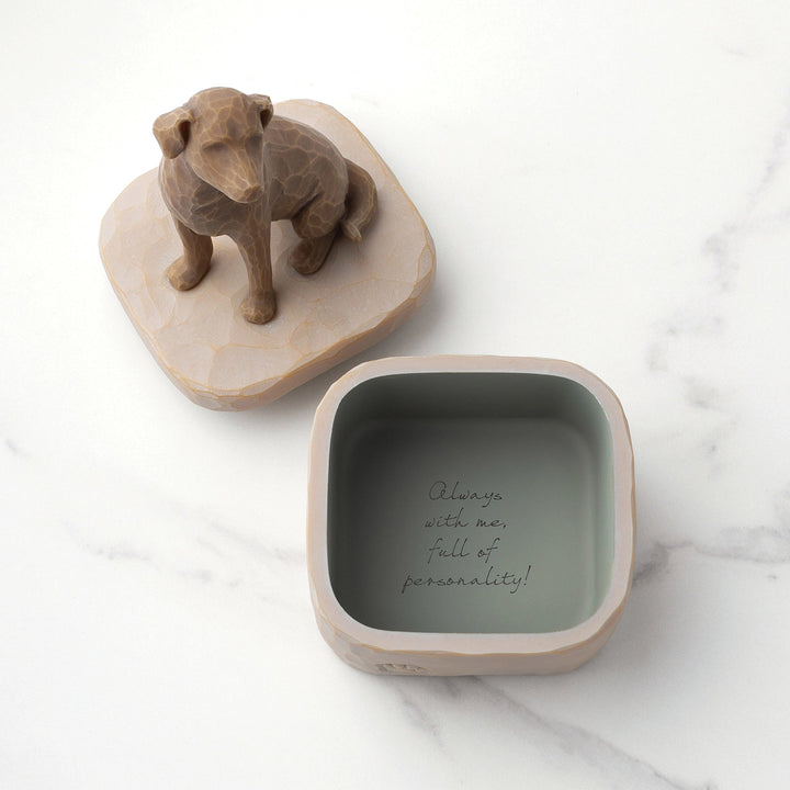 WT - 28177 - Willow Tree Figur 'Love my Dog (Dark) Box - Liebe meinen Hund h 12.7cm' 2023