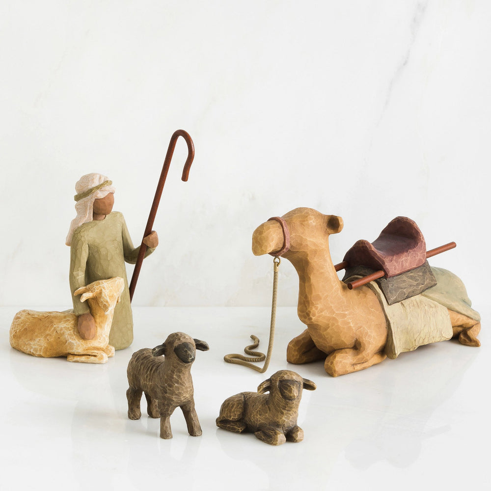 WT - 26105 - Willow Tree Figur 'Shepherd and Stable Animals - Hirte und Stalltiere 19cm'