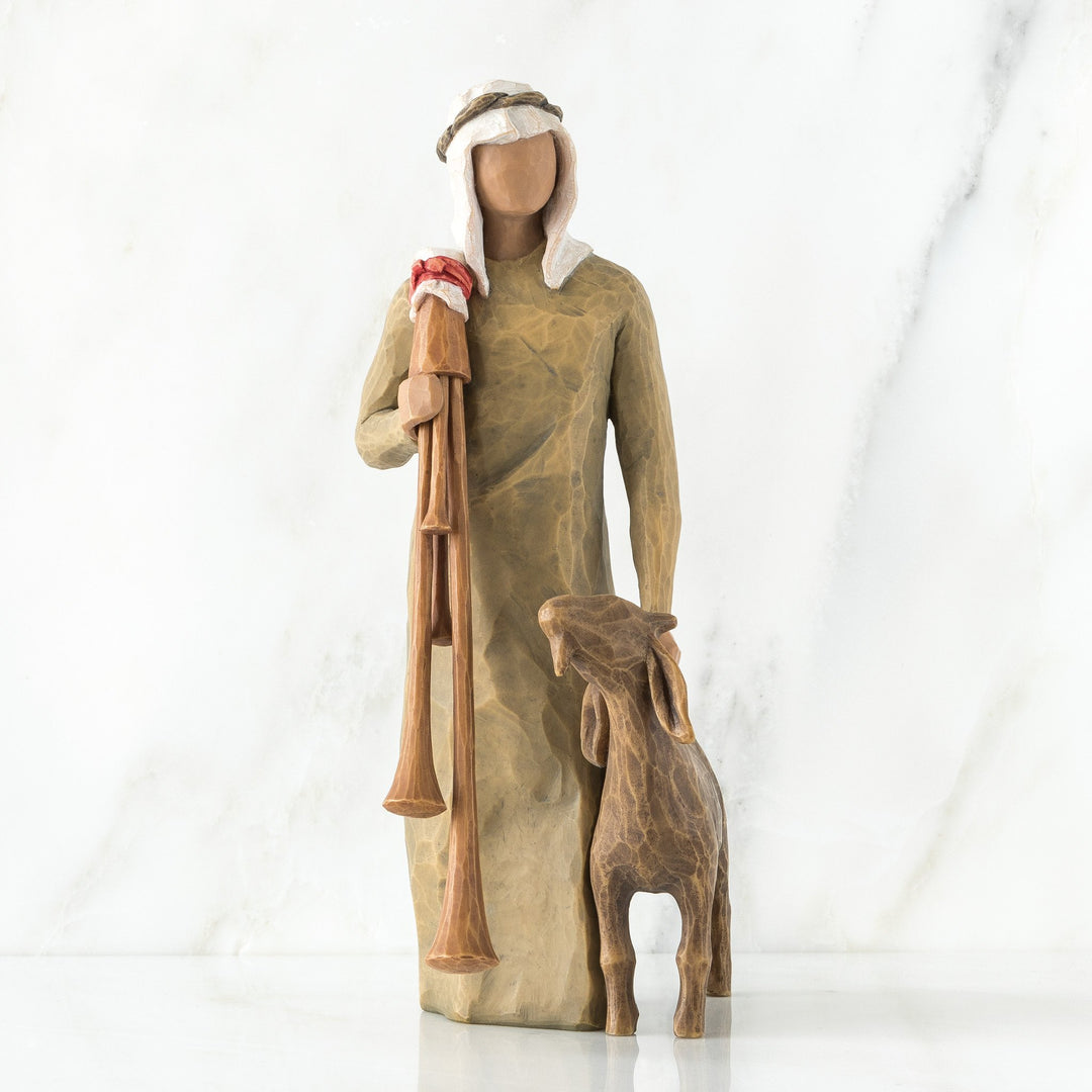 WT - 27183 - Willow Tree Figur 'Zampognaro (Shepherd with bagpipe) - Schafhirte mit Dudelsack 23cm'