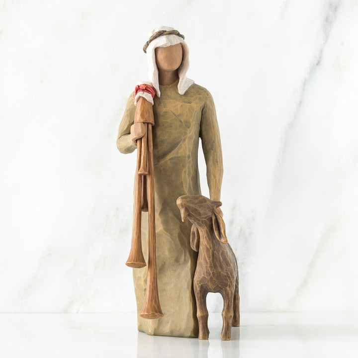 WT - 27183 - Willow Tree Figur 'Zampognaro (Shepherd with bagpipe) - Schafhirte mit Dudelsack 23cm'