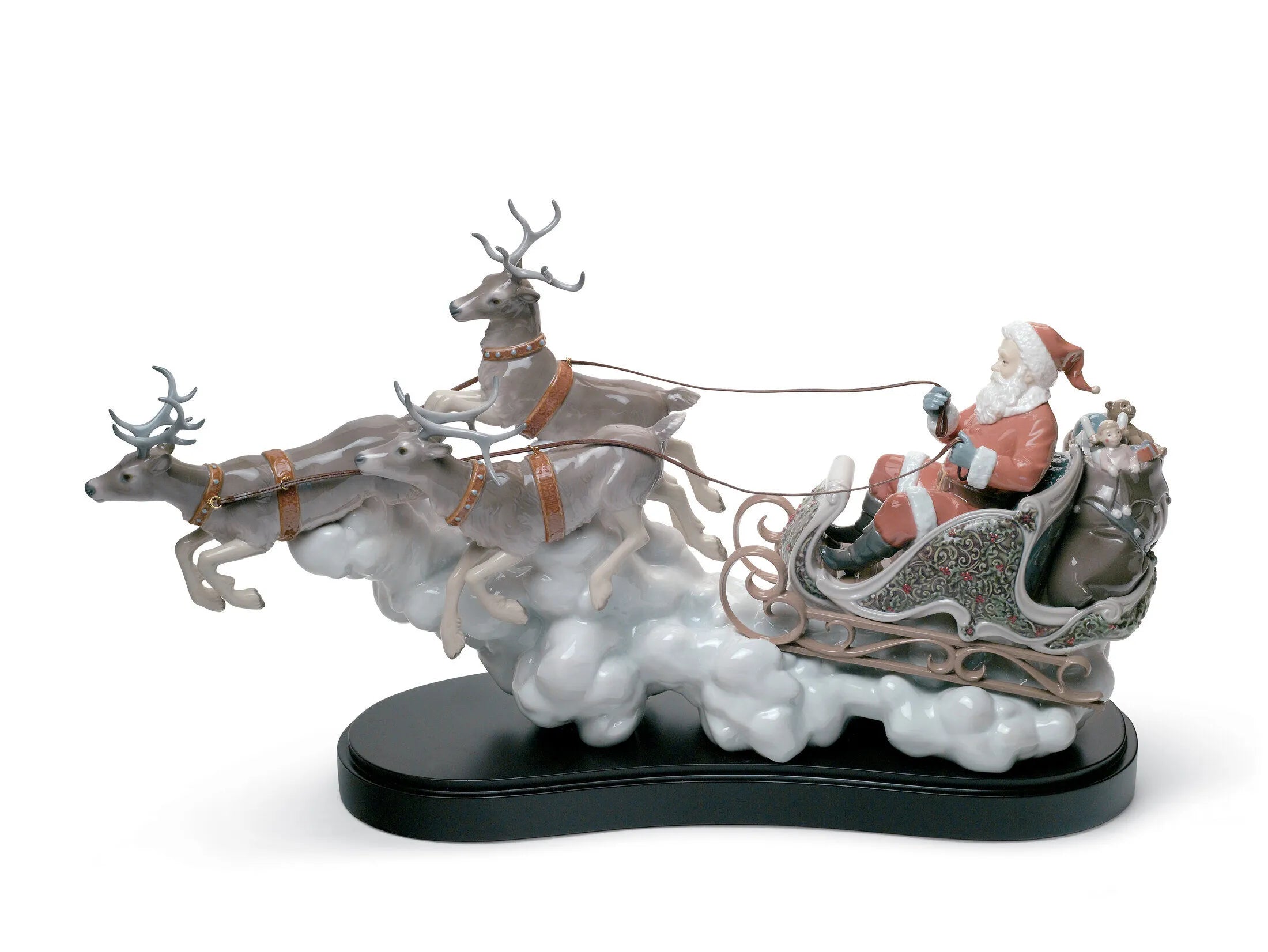 Santa's Midnight Ride Sleigh Figurine