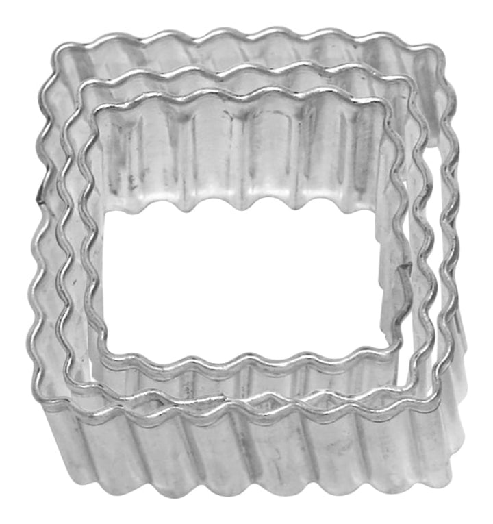 RBV Birkmann, Ausstechform Quadrat gerippt, 3-fach Terrasse, 3/3,5/4,5cm