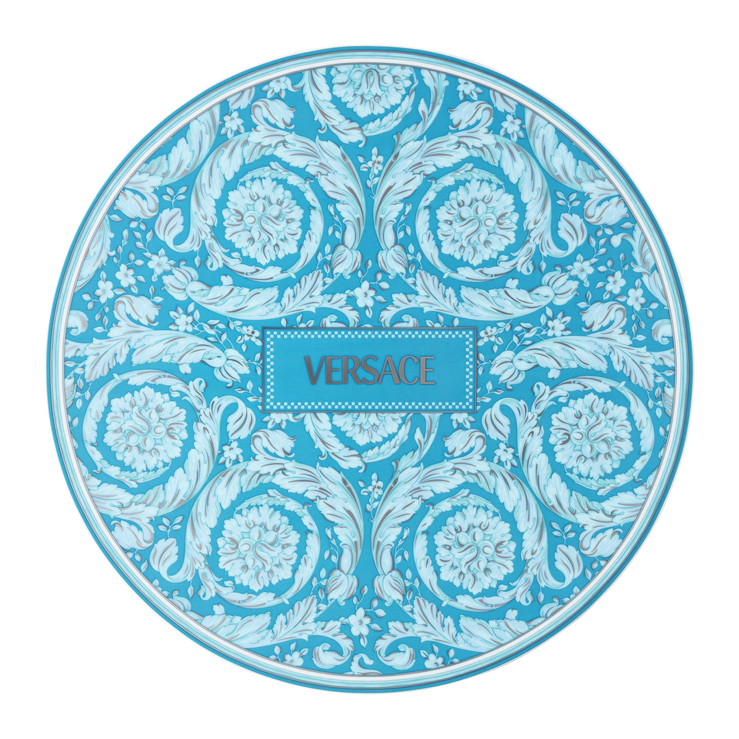 Rosenthal Versace - Barocco kékeszöld bemutató tál 33 cm - 2024