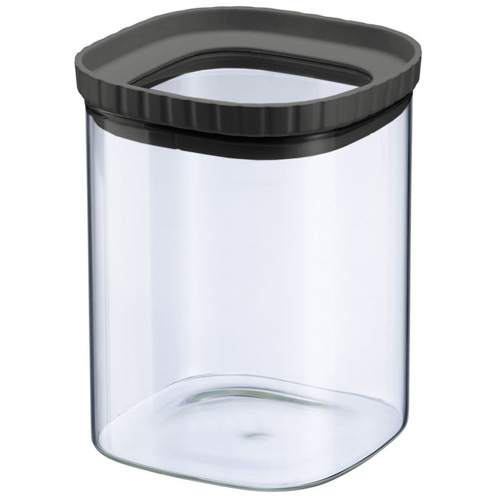 Glazen pot met siliconen deksel, stapelbaar, Westmark, ca. 1080 ml