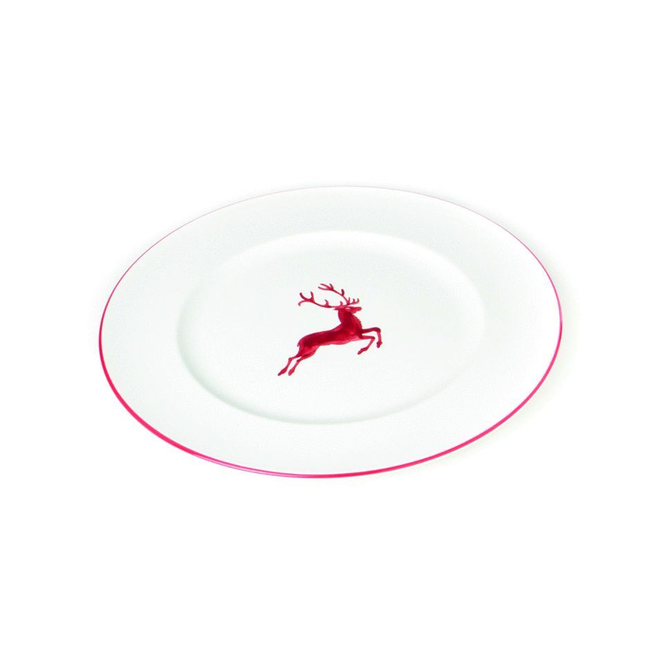 Gmundner Keramik 'Rubijnrode Hert - Dessertbord Gourmet (Ø18cm)'