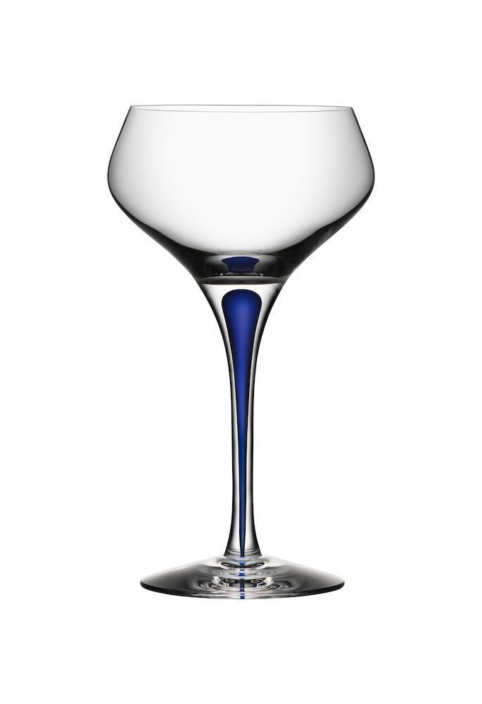 Orrefors - Erika Lagerbielke 'Intermezzo Blue Champagne Coupe 29 cl' !