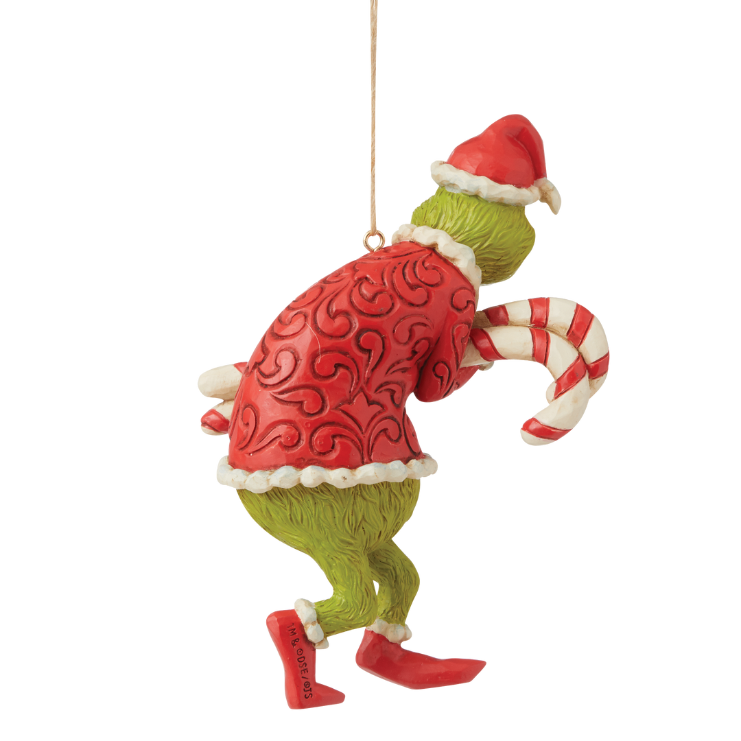 Jim Shore - Christmas Accessories 'Grinch Stealing Candy Canes (Ornament)' 2021