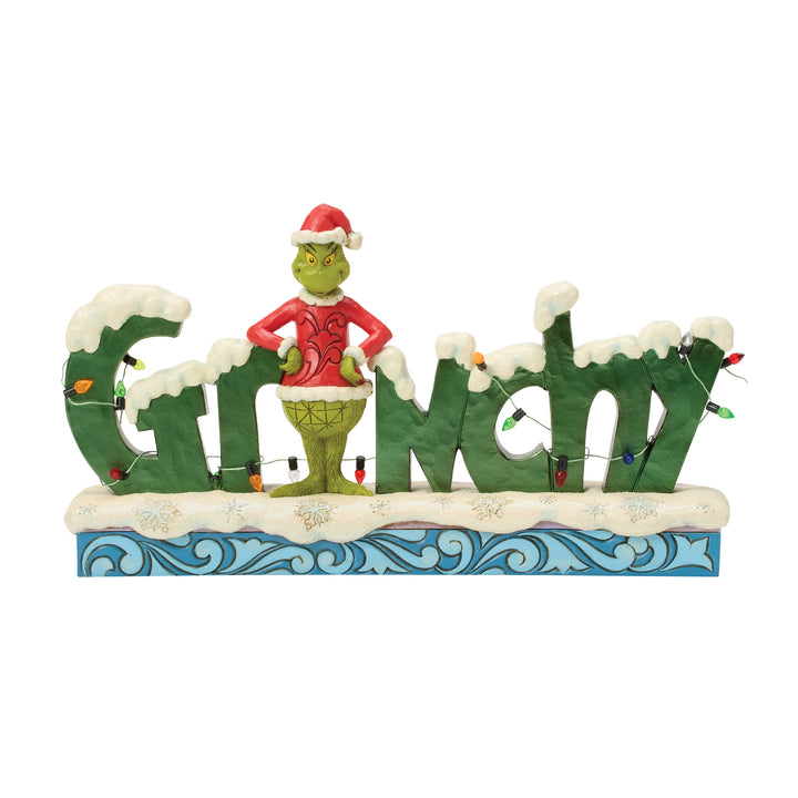 The Grinch, mit Grinchy Sign - 15cm, Jim Shore 2026