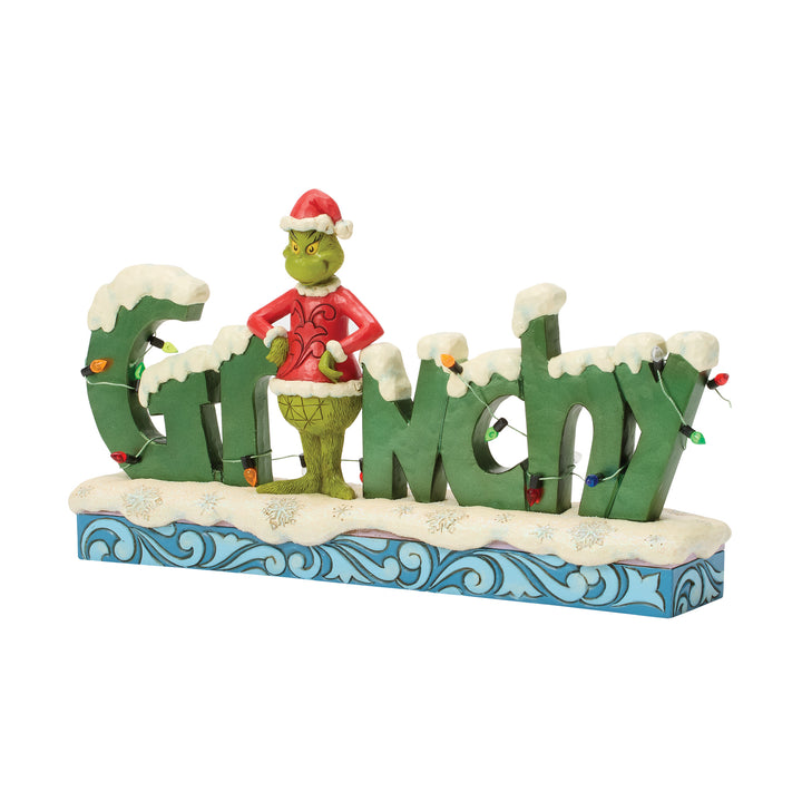 The Grinch, mit Grinchy Sign - 15cm, Jim Shore 2026