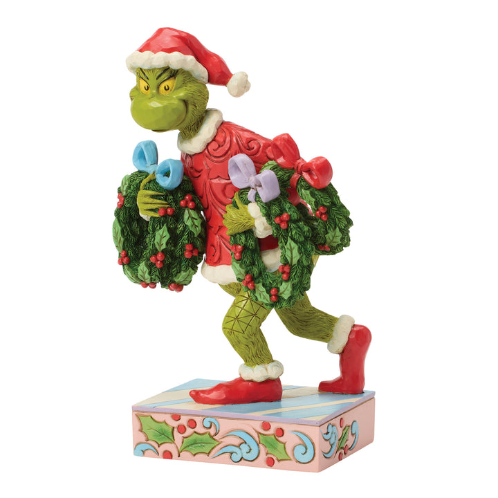 The Grinch, går och stjäl kransar - 20,5 cm, Jim Shore 2026