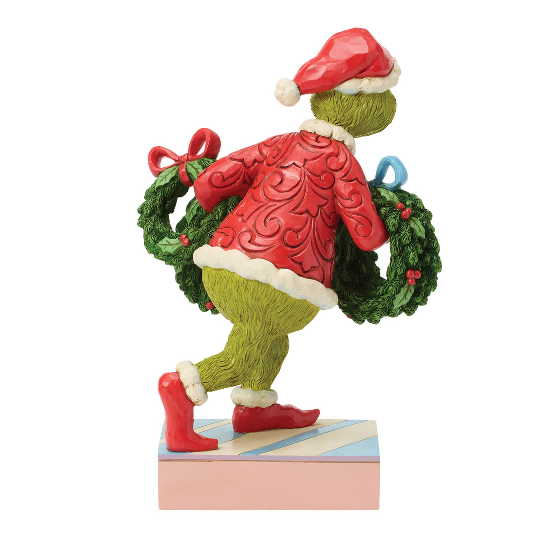 The Grinch, går och stjäl kransar - 20,5 cm, Jim Shore 2026