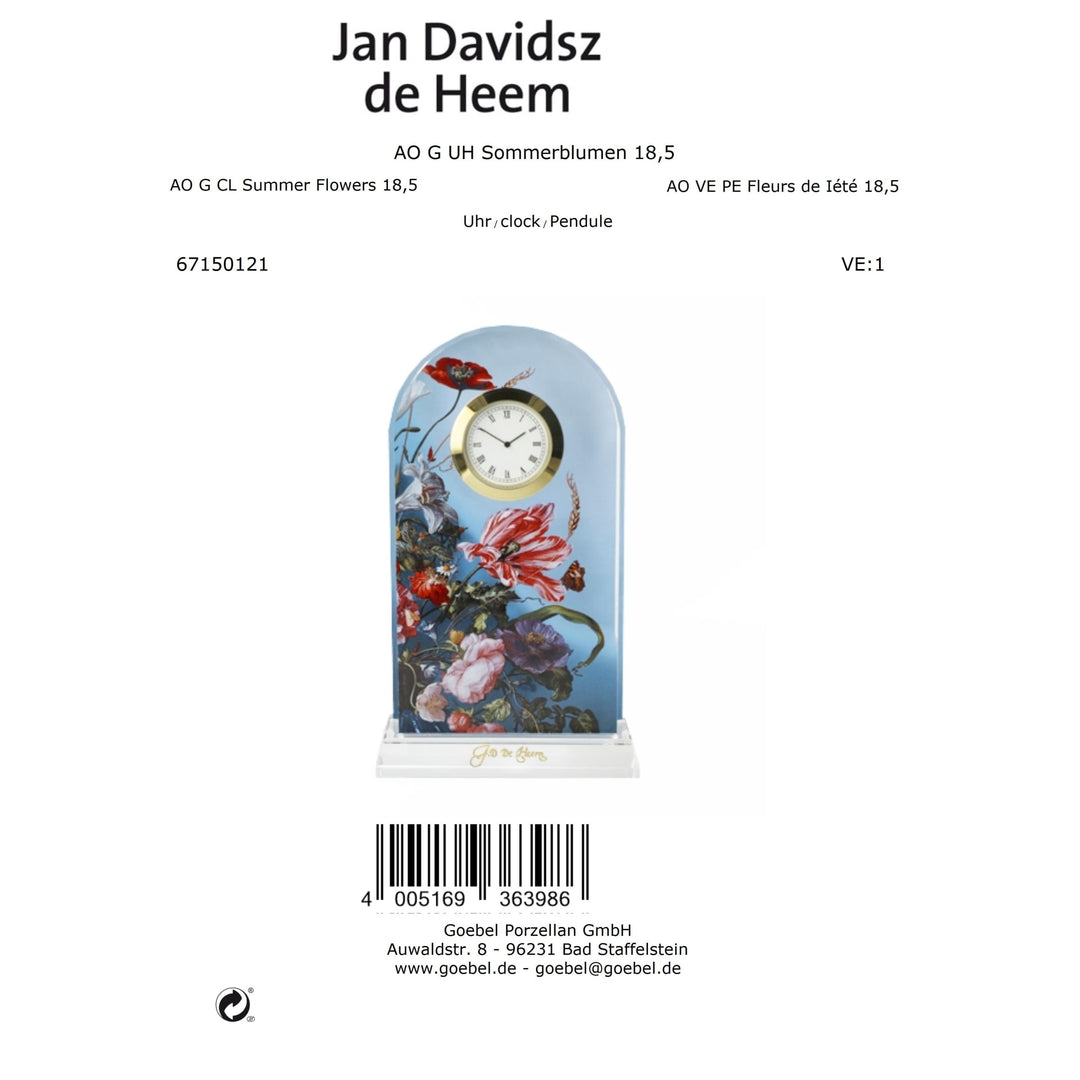 Goebel Jan Davidsz de Heem - ceas de masă - flori de vară