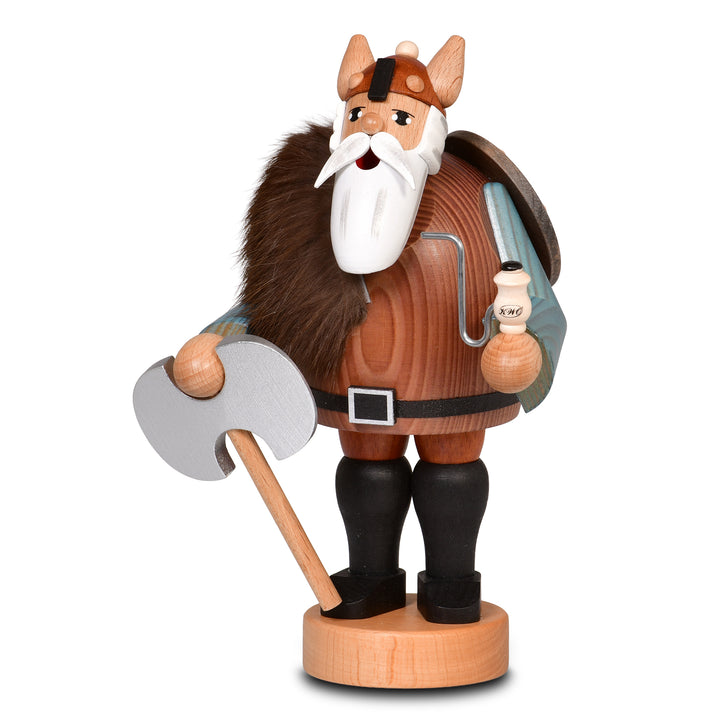 Figura de madera KWO - Hombre de incienso Vikingo, arte en madera, 18 cm - 2026