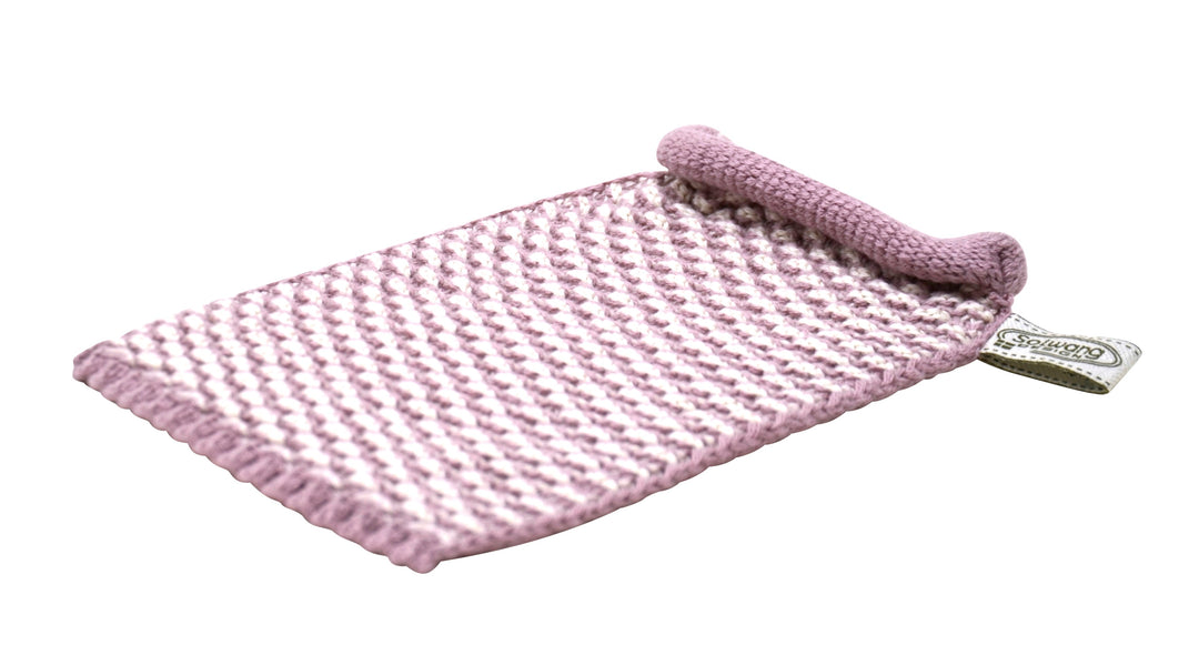 Solwang '1 piece of wash mitt in nature/orchid BIO.'