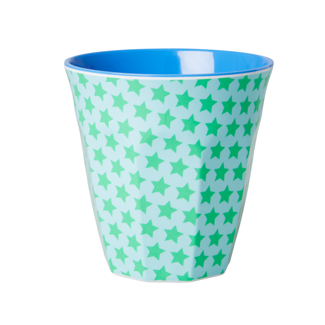 rizs, Melamine Bögre Csillagok zöld/türkiz, 250 ml