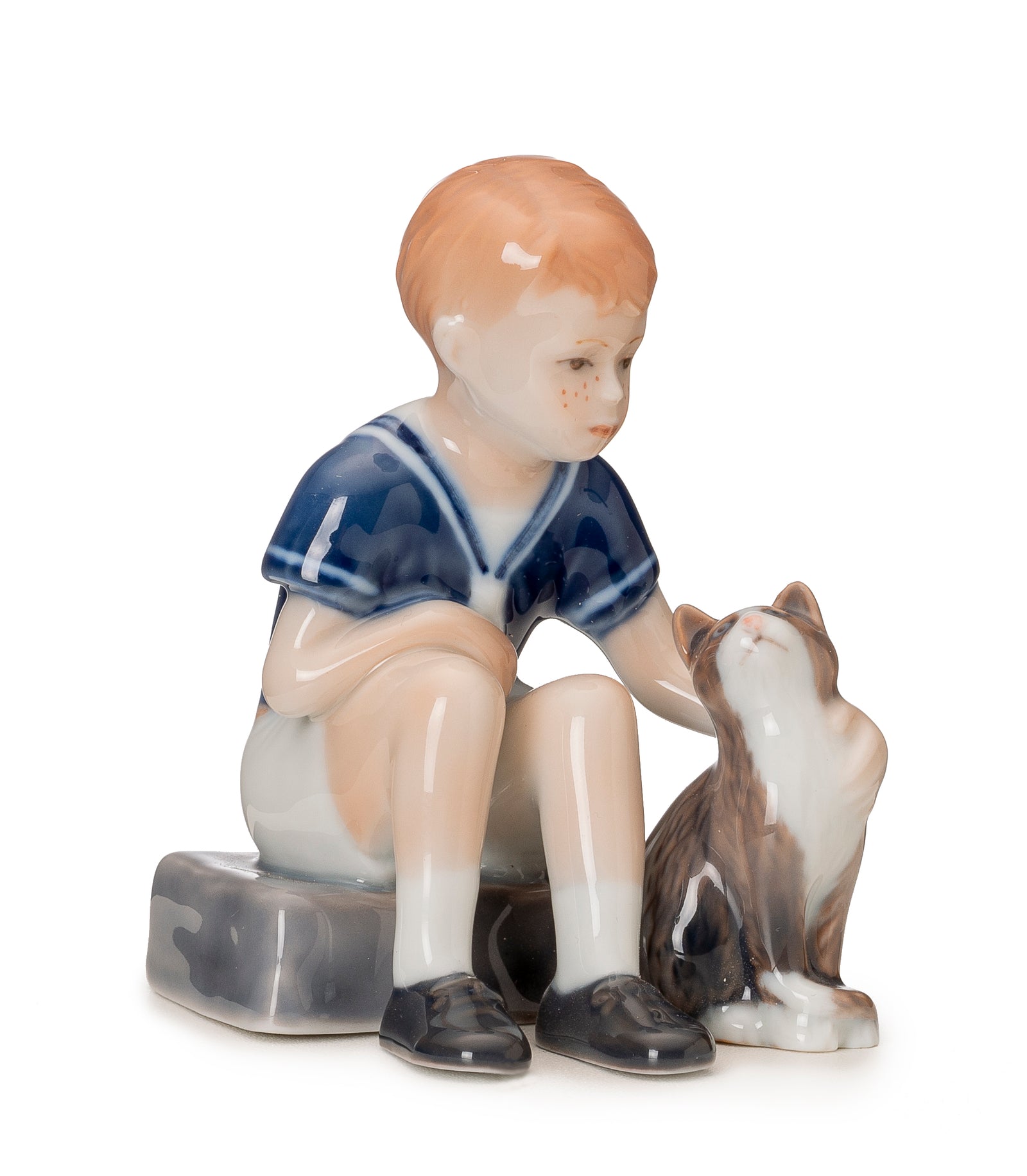 ROC - RF5021086 - Royal Copenhagen Kinder Figur 'Jens mit kleiner Katze'