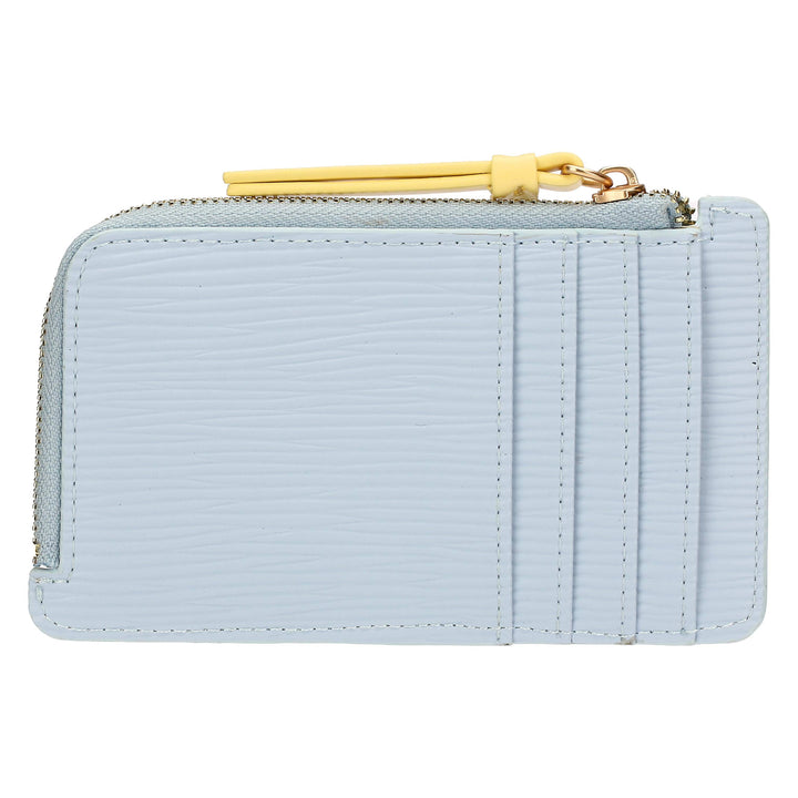 Porta-cartões de Crédito THUN Multicolor Faux Leather Pouch em Azul Claro