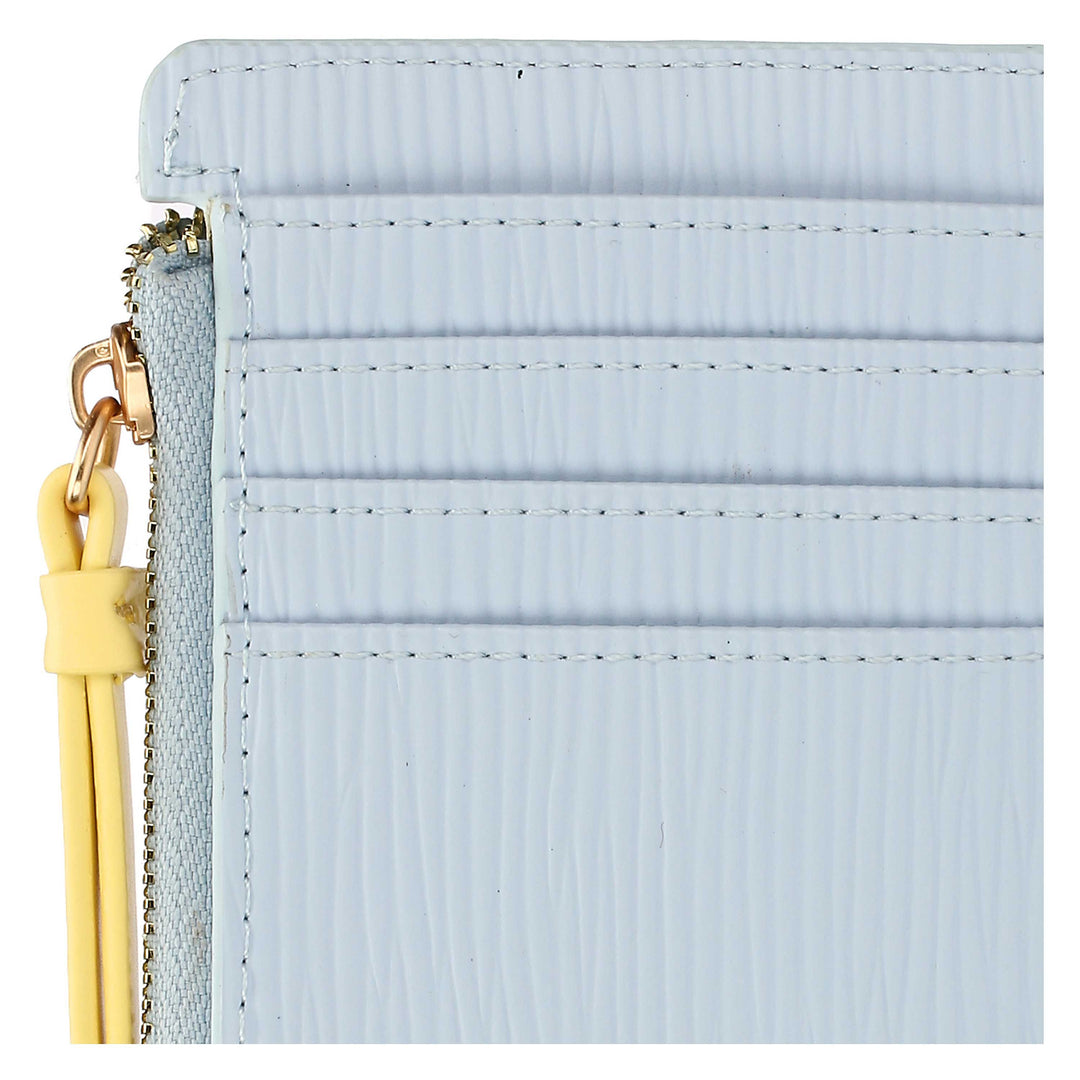 Porta-cartões de Crédito THUN Multicolor Faux Leather Pouch em Azul Claro