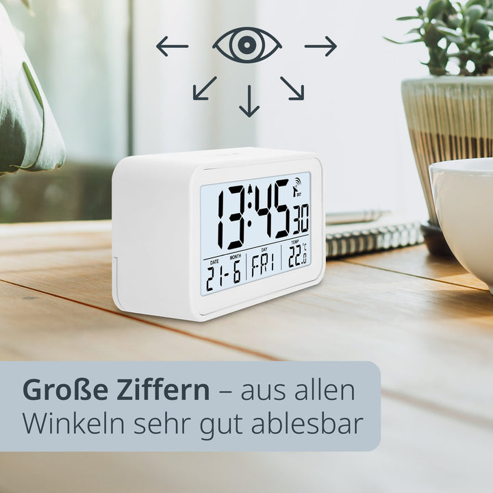 ADE-CK2306-1 - ADE - Digitaler DCF - Funkwecker in weiß