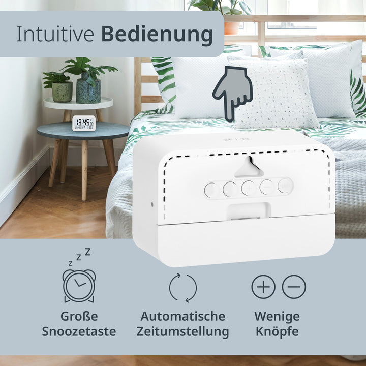 ADE-CK2306-1 - ADE - Digitaler DCF - Funkwecker in weiß