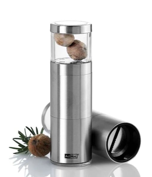 AdHoc - X - PM87_20 - AdHoc, set de regalo molino de nuez moscada MUSKATINO con 3 nueces de moscada de calidad