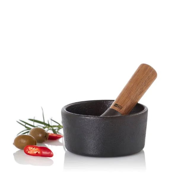 AdHoc - MO15 - AdHoc, Mörser Camo.12, Gusseisen/Akazienholz, D12cm x H6cm