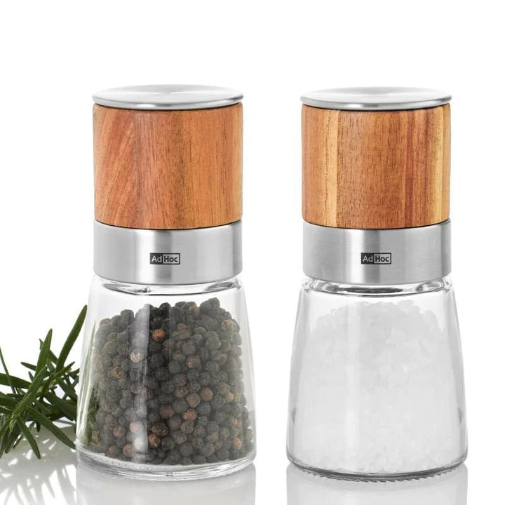 AdHoc-MP99_SET - AdHoc, Set Pfeffer - und Salzmühle Akasia Ceramic, Mahlwerk Ceracut®