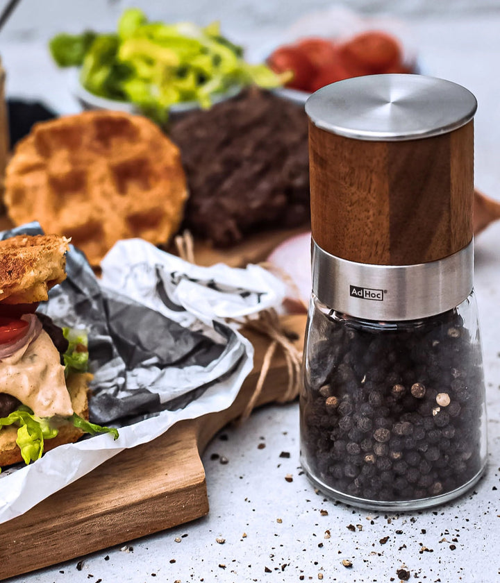 AdHoc-MP99_SET - AdHoc, Set Pfeffer - und Salzmühle Akasia Ceramic, Mahlwerk Ceracut®
