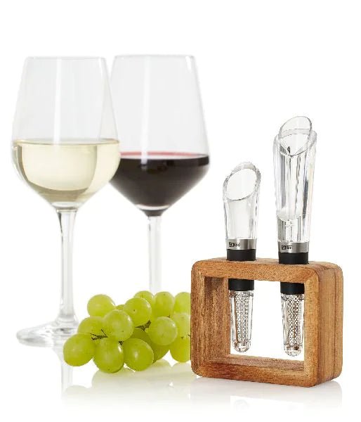 AdHoc, Wein - Genießer - Set Vine, 2 - tlg. Set, Weinbelüfter und Ausgießer AdHoc - VA12