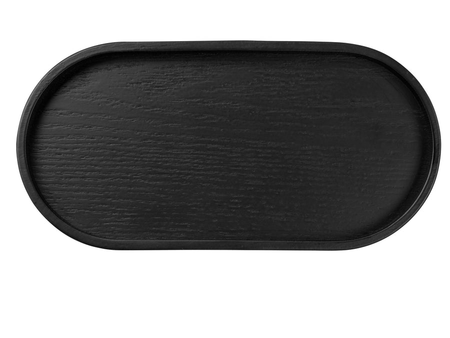 ASA, Holztablett oval, schwarz, L23cm - ASA - 53797970